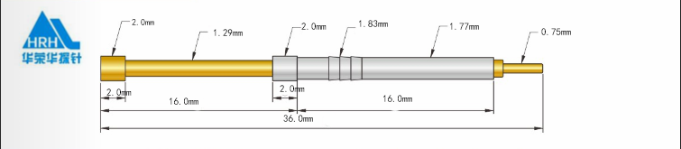 PH-3M3、 PH系列探針、探針尺寸、測試探針圖片、三尖探針圖片、頂針圖片、彈簧探針圖片