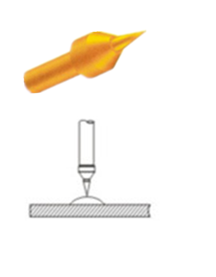 探針頭型、測試探針探針頭、探針頭部形狀、頂針頭