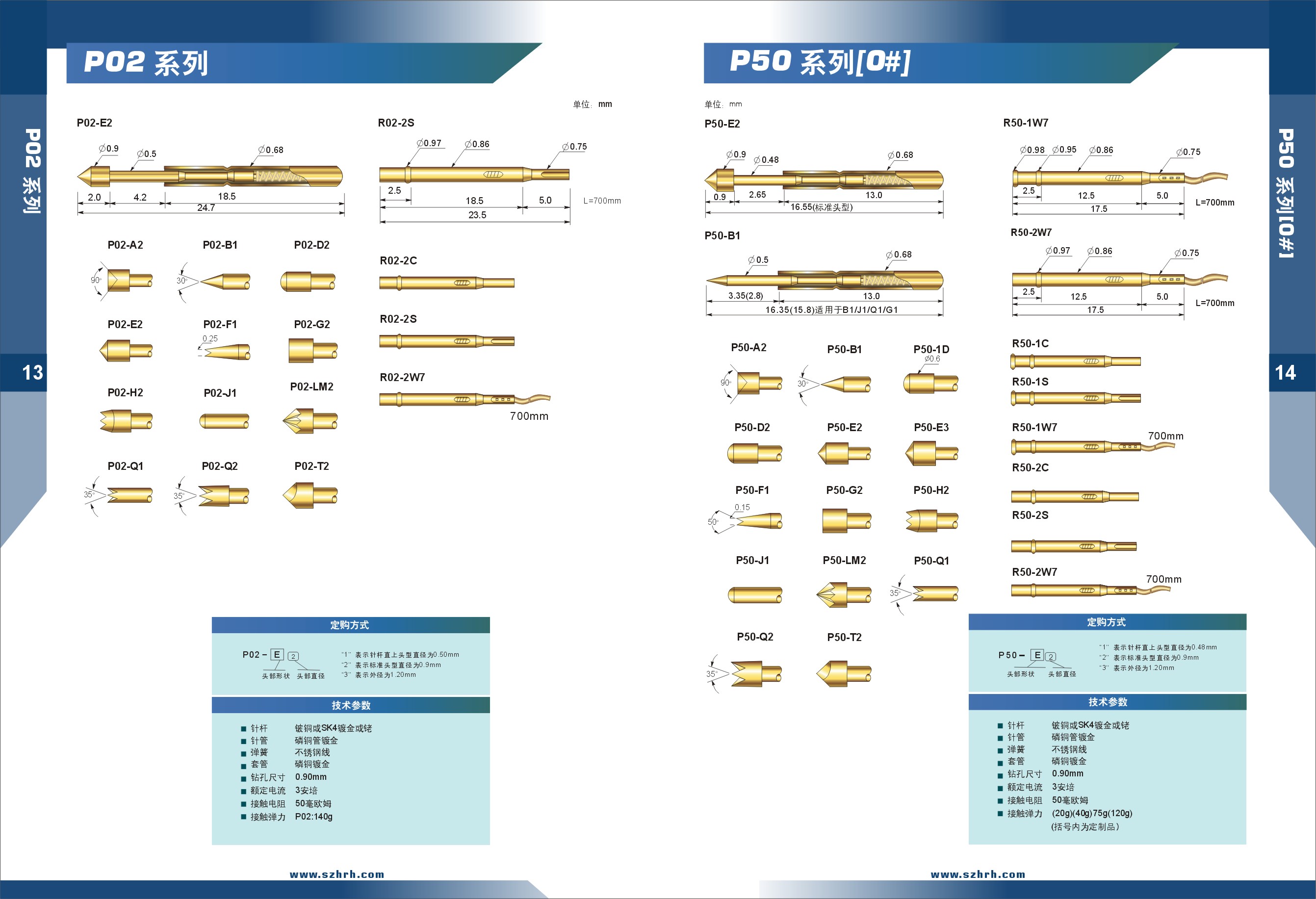 PCB測試探針選型、華榮華測試探針廠家