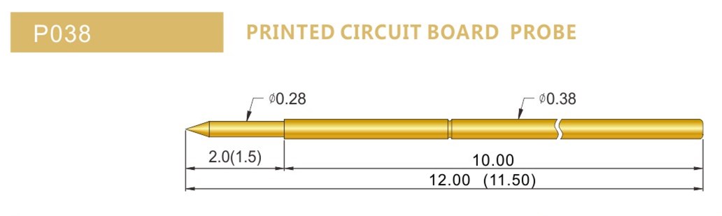 PA038探針尺寸，華榮華探針廠家